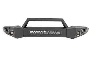 Toyota Tacoma Front Bumper - Rough Country - LED with Winch Mount - Flat Black - '05-'11